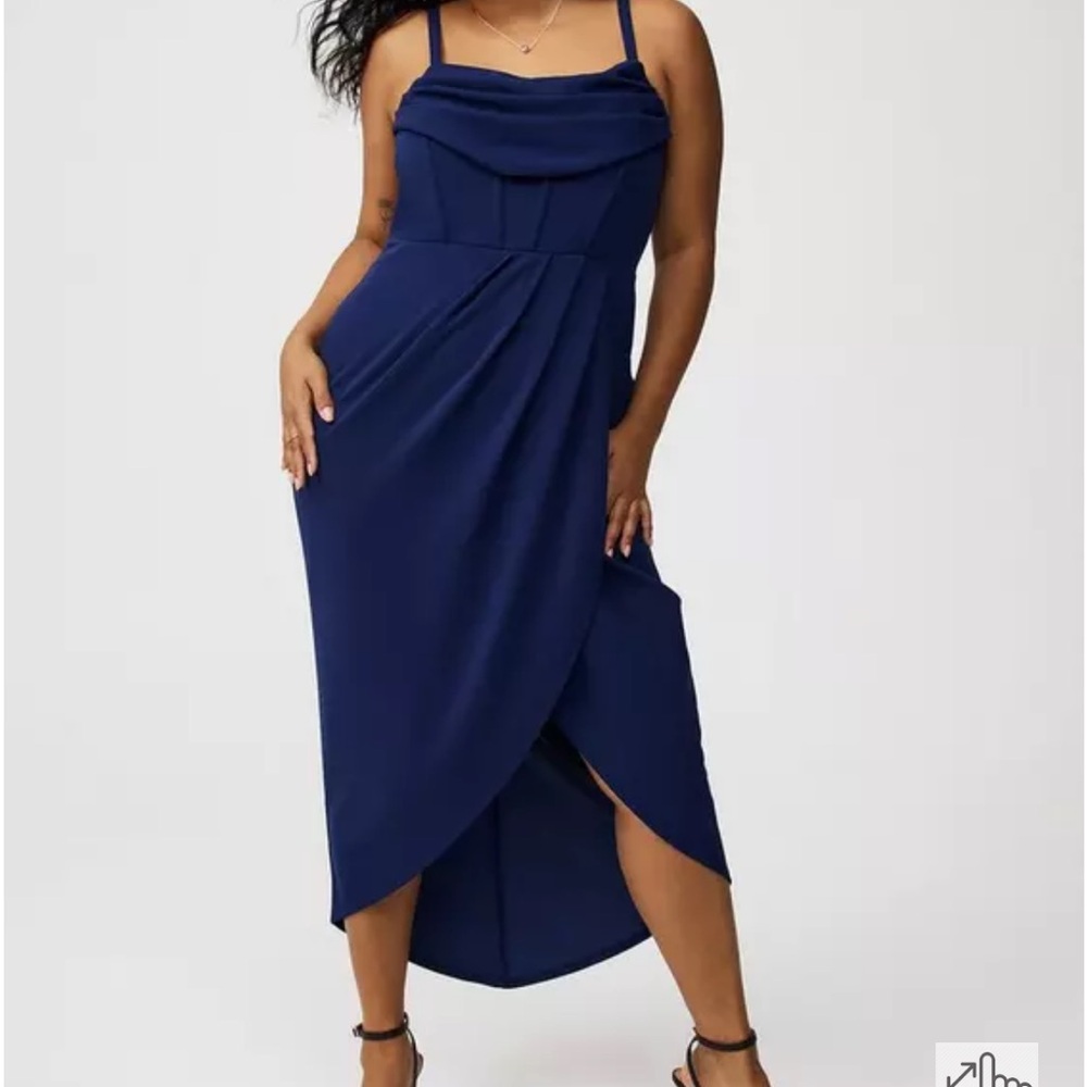 Torrid tulip hem Bustier midi Dress